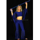 Canne de danse orientale bleu roy 