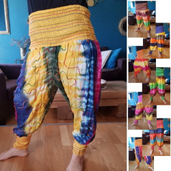 Sarouel ethnique femme décor multicolore 
