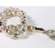 Chapelet Tasbih 33 grains couleur crème et doré