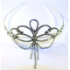 Diadème couronne strass argent tulipe