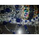 Costume de danse orientale fillette froufrou blanc et violet