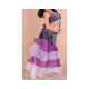 Costume de danse orientale fillette froufrou blanc et violet