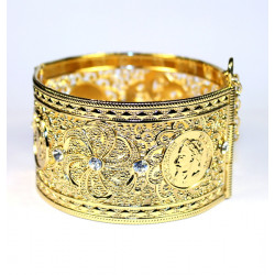 Bracelet orientale plaqué fleur et Napoleon