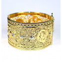 Bracelet oriental plaqué fleur et Napoleon