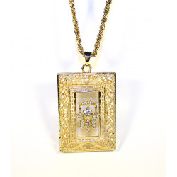 Collier oriental main de fatma encadré