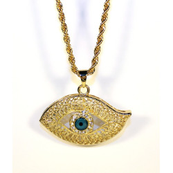 Meskia oeil bleu collier oriental