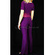 Tenue de cours de danse orientale violet