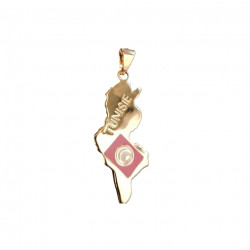 Pendentif carte Tunisie