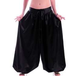 Sarouel de danse orientale satin noir