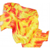 Paire d'éventails de danse orientale pure soie tie dye feu