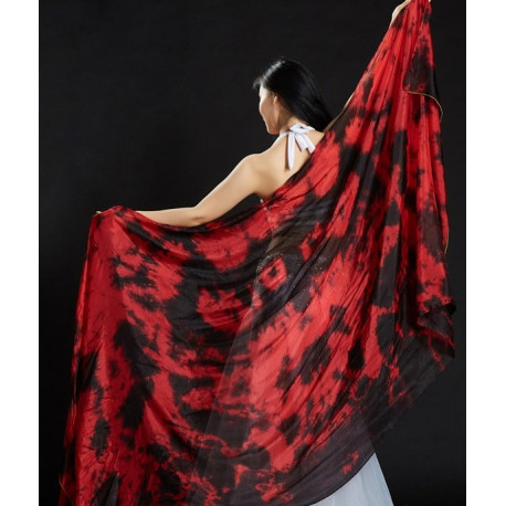 Voile de danse orientale 100% soie tie dye