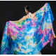 Voile de danse orientale 100% soie tie dye