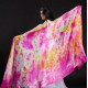Voile de danse orientale 100% soie tie dye