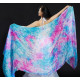 Voile de danse orientale 100% soie tie dye