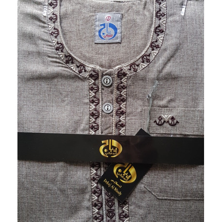 Gandoura bébé garçon style chiné col brodé