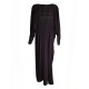 Abaya Fillette noire avec foulard