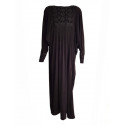 Abaya Fillette noire avec foulard