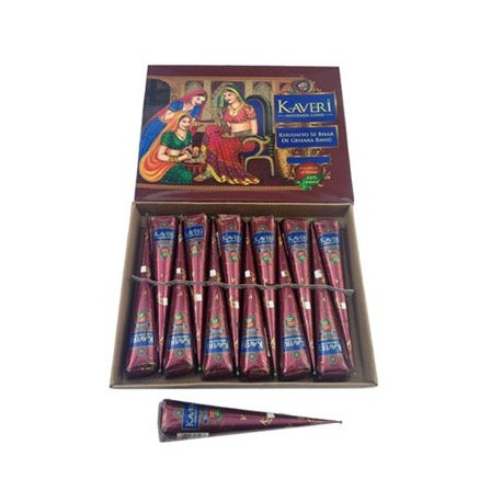Lot De 120 Cônes De Henné Kaveri Marron - 10 Boîtes - Prix De Gros - Expédition Rapide 24h