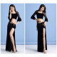 Tenue de danse orientale femme velours et résille