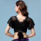 Cache coeur de danse transparent noir