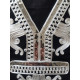 Authentique djellaba fille finition blanc argent