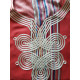 Gandoura style marocaine à rayures multicolores