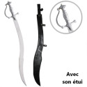 Sabre argenté avec son fourreau
