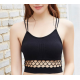 Crop top de danse noir pour Femme