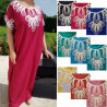 Robe de maison orientale arabesque cordon blanc