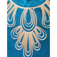 Robe de maison orientale arabesque cordon blanc