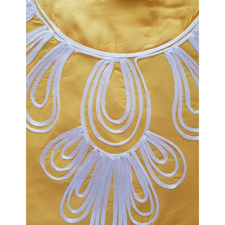 Robe de maison orientale arabesque cordon blanc