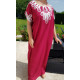 Robe de maison orientale arabesque cordon blanc