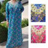 Robe d'intérieur femme manches longues motif goutte