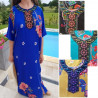 Djellaba femme modèle fleuri pour l'été