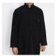 Qamis noir Homme Promo Col droit 