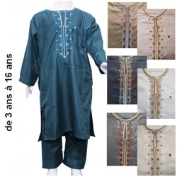 Ensemble Qamis court et son sarouel pour enfant 