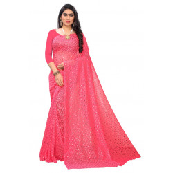Sari indien fuschia pailleté