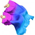 Eventail de danse orientale violet bleu