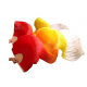 Eventail de danse orientale rouge jaune blanc