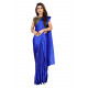 Sari indien 2 piéces Bollywood uni en satin