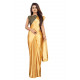 Sari indien 2 piéces Bollywood uni en satin