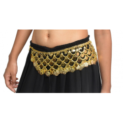Ceinture de danse orientale métal doré
