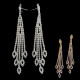 Boucles d'oreilles strass extra longues