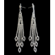 Boucles d'oreilles strass extra longues