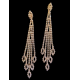 Boucles d'oreilles strass extra longues