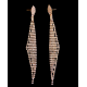 Boucles d'oreilles strass grande longueur