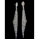 Boucles d'oreilles strass grande longueur