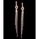 Longues boucles d'oreilles strass doré 