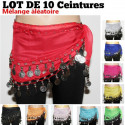 Lot 10 ceintures de danse orientale enfant