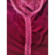 Djellaba femme en velours et liseret assorti